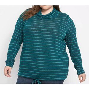 Lane Bryant Long Sleeve Cowl Neck Elastic Hem Knit ~ 18/20 NWT